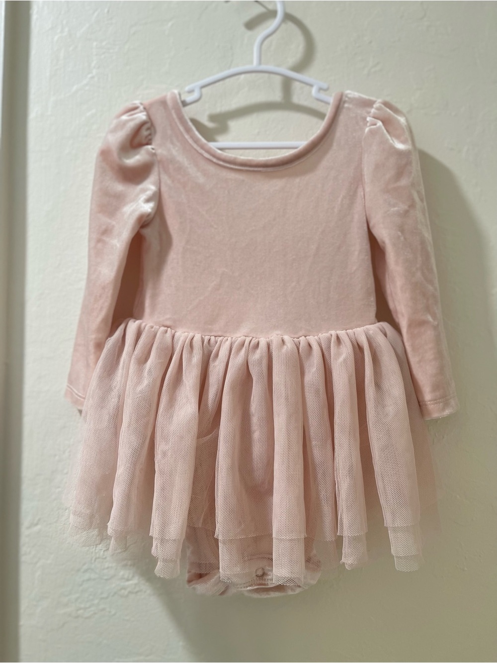GAP Light Pink Velvet Ballerina tutu Tulle Dress classy 12-18month